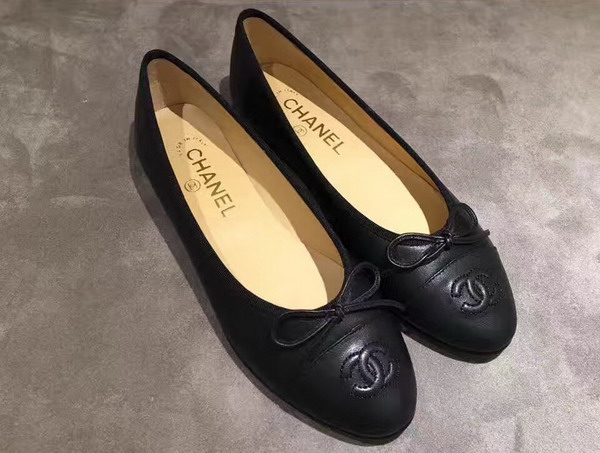 Chanel Ballerinas Lambskin All Black For Sale