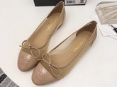 Chanel Ballerinas Nude Mesh and Patent Leather