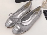 Chanel Ballerinas Silver Mesh and Lambskin