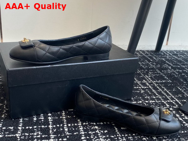 Chanel Ballet Flats Calfskin and Lambskin Black G45879 Replica