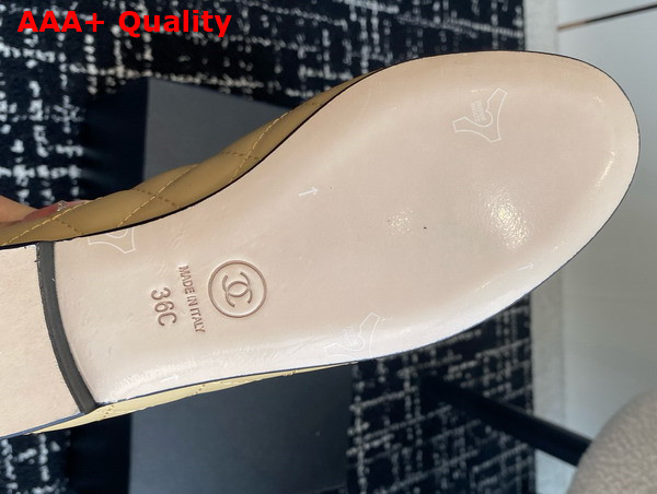 Chanel Ballet Flats in Beige and Black Lambskin G45879 Replica