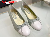 Chanel Ballet Flats in Light Blue Lambskin and White Patent Calfskin G40110 Replica