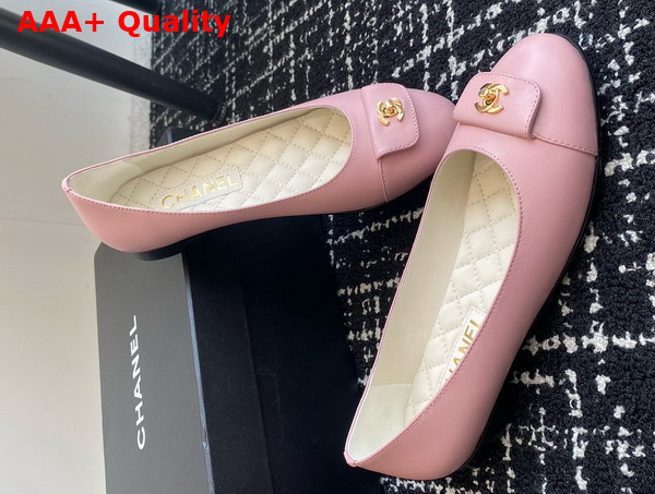 Chanel Ballet Flats in Pink Lambskin G45879 Replica