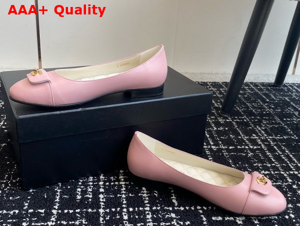 Chanel Ballet Flats in Pink Lambskin G45879 Replica