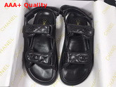 Chanel Beach Sandal in Black Lambskin Replica