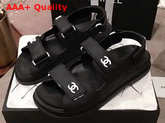 Chanel Beach Sandal in Black Tpu Replica