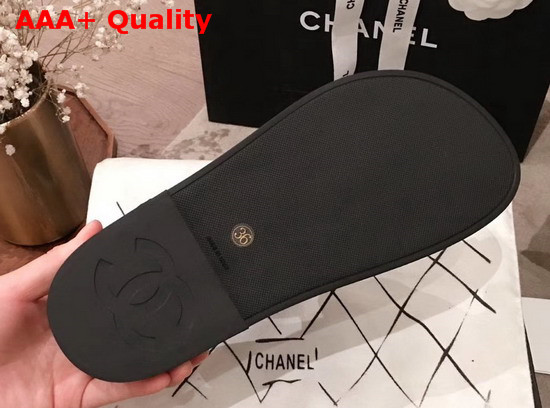 Chanel Beach Sandal in Black Tpu Replica