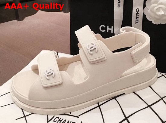 Chanel Beach Sandal in Ivory Tpu Replica