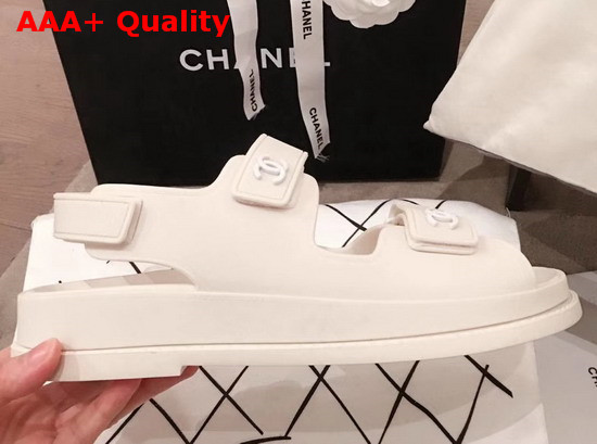 Chanel Beach Sandal in Ivory Tpu Replica