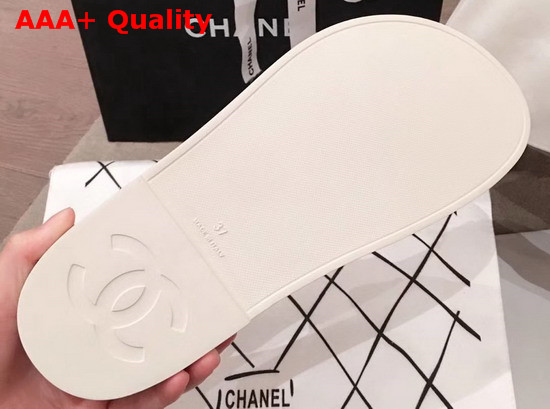 Chanel Beach Sandal in Ivory Tpu Replica