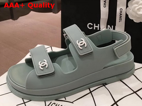 Chanel Beach Sandal in Light Blue Tpu Replica