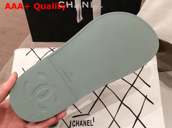 Chanel Beach Sandal in Light Blue Tpu Replica