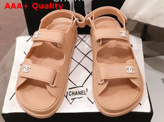 Chanel Beach Sandal in Nude Tpu Replica