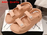 Chanel Beach Sandal in Nude Tpu Replica