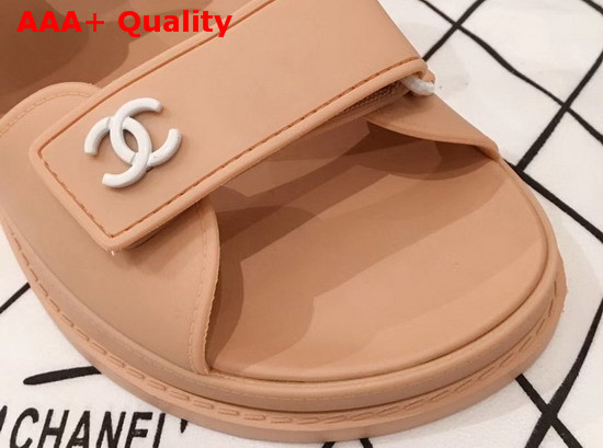 Chanel Beach Sandal in Nude Tpu Replica