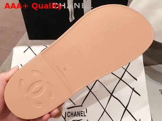 Chanel Beach Sandal in Nude Tpu Replica