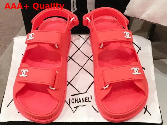 Chanel Beach Sandal in Pink Tpu Replica