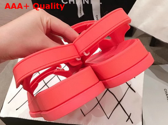 Chanel Beach Sandal in Pink Tpu Replica