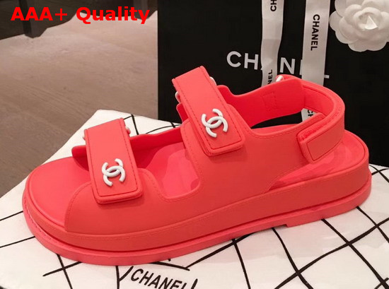 Chanel Beach Sandal in Pink Tpu Replica