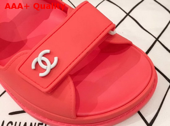 Chanel Beach Sandal in Pink Tpu Replica