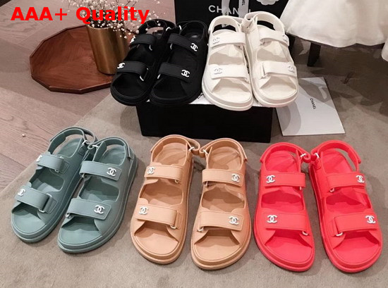 Chanel Beach Sandal in Pink Tpu Replica