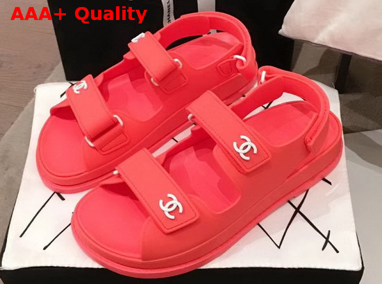 Chanel Beach Sandal in Pink Tpu Replica