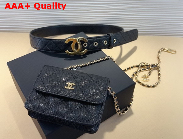 Chanel Belt Bag Black Grained Calfskin Replica