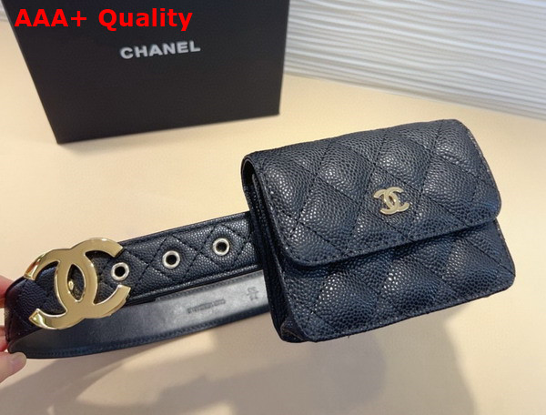 Chanel Belt Bag Black Grained Calfskin Replica