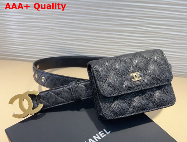 Chanel Belt Bag Black Grained Calfskin Replica