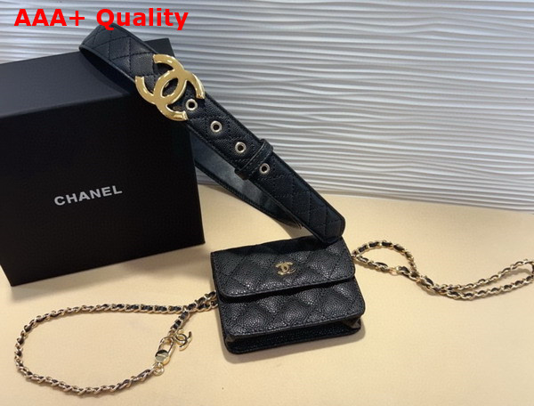 Chanel Belt Bag Black Grained Calfskin Replica