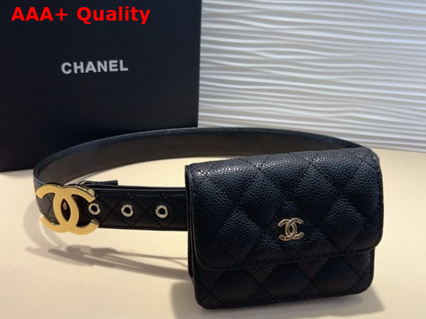 Chanel Belt Bag Black Grained Calfskin Replica