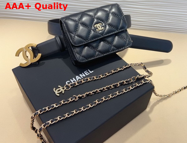 Chanel Belt Bag Black Lambskin Replica