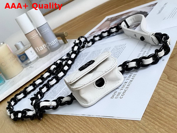 Chanel Belt Bag for Ipod White Grained Calfskin Replica