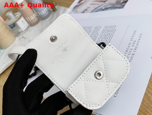 Chanel Belt Bag for Ipod White Grained Calfskin Replica