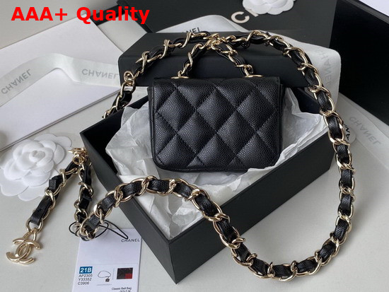 Chanel Belt Bag in Black Grained Calfskin Replica