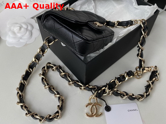 Chanel Belt Bag in Black Grained Calfskin Replica