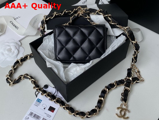 Chanel Belt Bag in Black Lambskin Replica