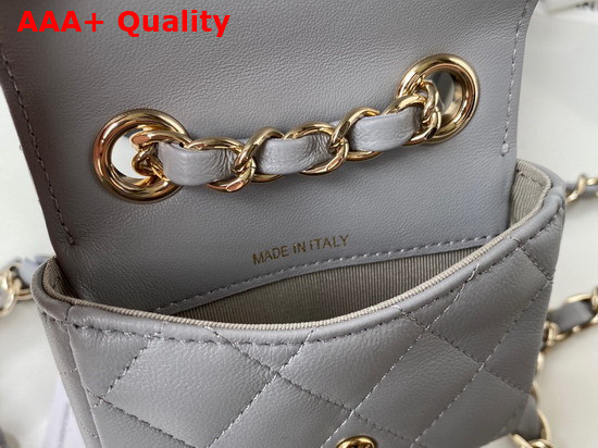 Chanel Belt Bag in Grey Grained Calfskin Replica