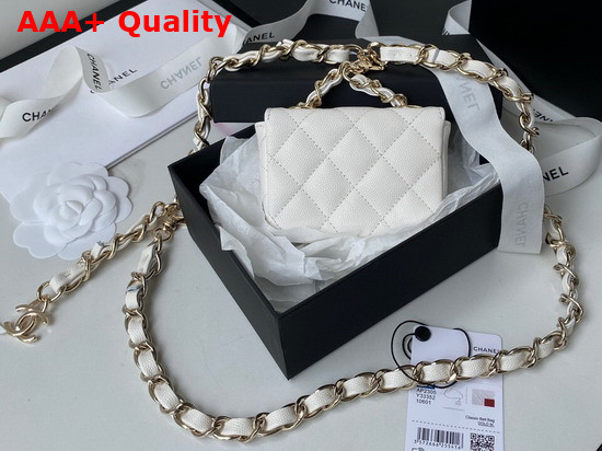 Chanel Belt Bag in White Grained Calfskin Replica