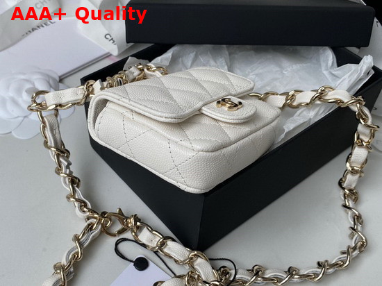 Chanel Belt Bag in White Grained Calfskin Replica