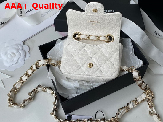 Chanel Belt Bag in White Grained Calfskin Replica