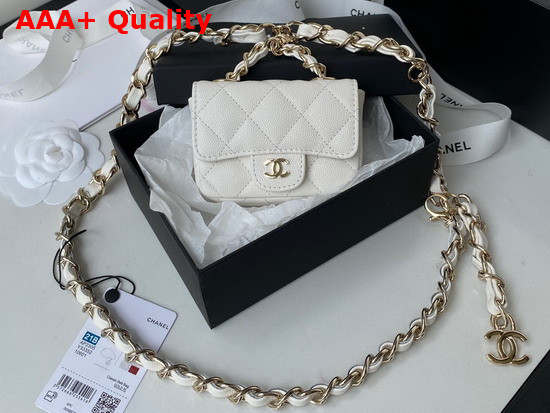 Chanel Belt Bag in White Grained Calfskin Replica