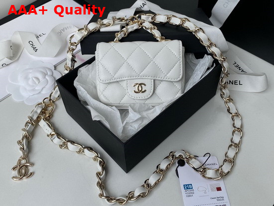 Chanel Belt Bag in White Lambskin Replica