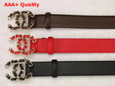 Chanel Belt CC Buckle Red Calfskin Replica