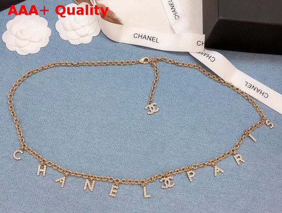 Chanel Belt Metal and Strass Gold and Crystal AB3750 Replica