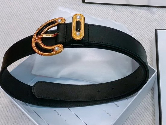 Chanel Belt in Black Calfskin with Gold C Buckle