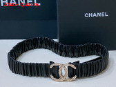 Chanel Belt in Black Lambskin Gold Tone Metal and Strass AA8934 Replica