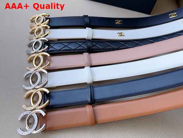 Chanel Belt in Brown Smooth Leather with CC Belt Buckle Replica