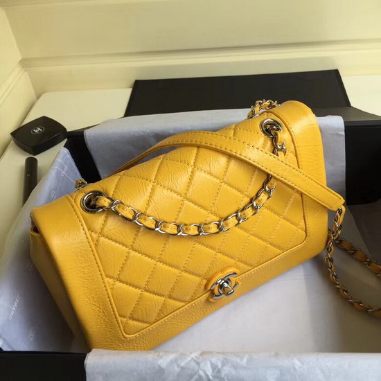 Chanel Bi Quilted Vintage Bag Yellow