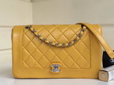 Chanel Bi Quilted Vintage Bag Yellow